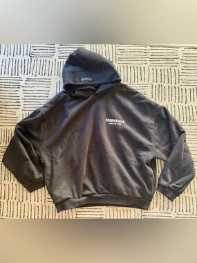Essentials Fear of God Black Pullover Hoodie